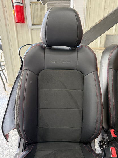 2018-2023 Ford Mustang GT California Special Front Rear Seats Black Red Stitch