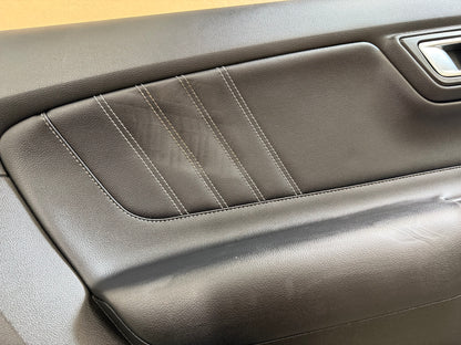 2018-2023 Ford Mustang GT LH Driver Leather Insert Door Panel Grey Stitching
