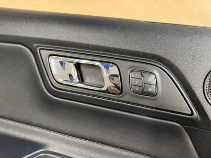 2015-2017 Ford Mustang GT LH Driver Leather Insert Door Panel Grey Stitching