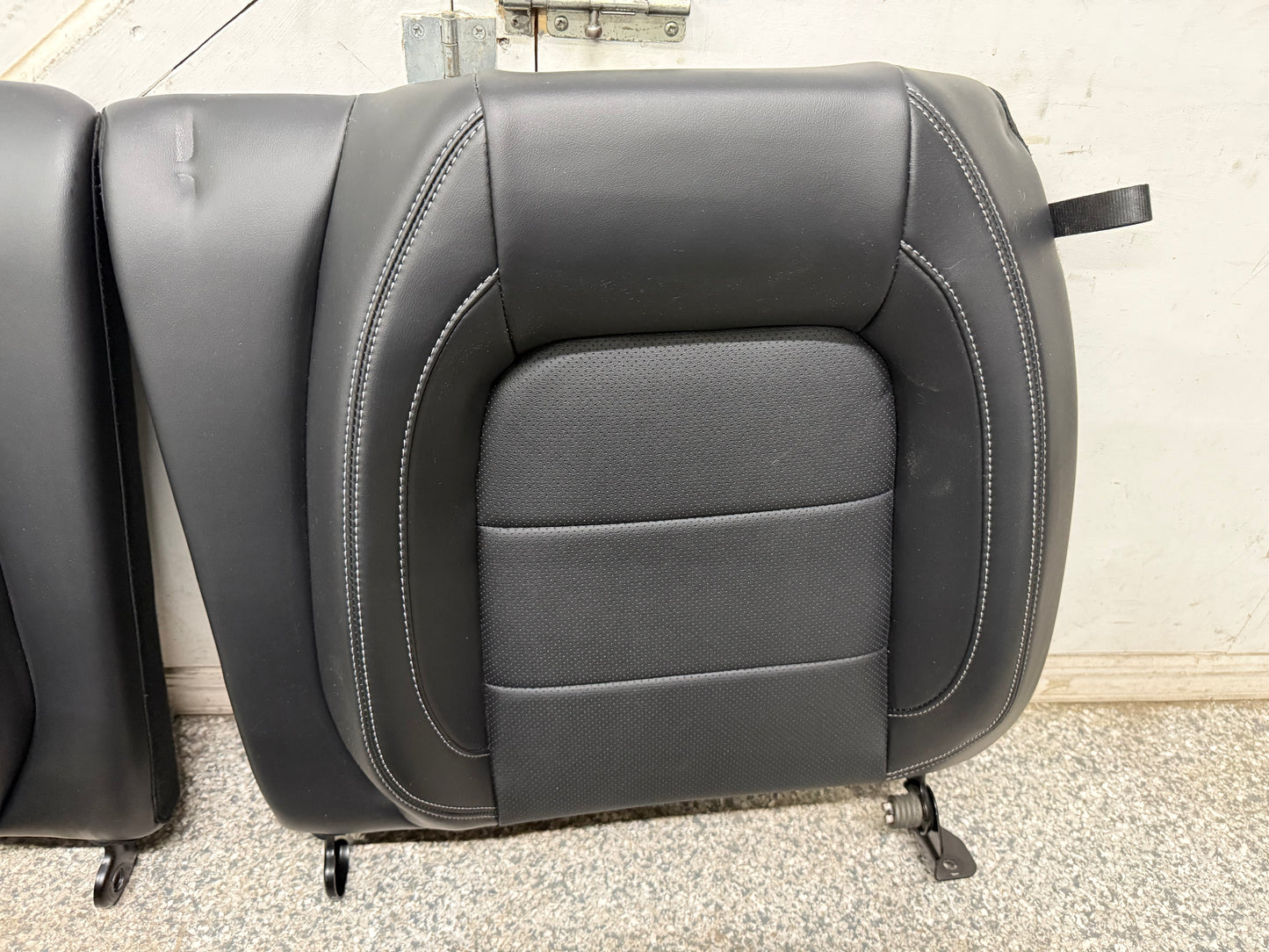 2018-2023 Ford Mustang GT Black Leather Coupe Rear Seats