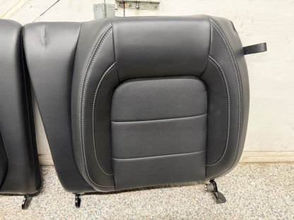 2018-2023 Ford Mustang GT Black Leather Coupe Rear Seats