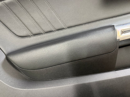 2015-2017 Ford Mustang GT LH Driver Leather Insert Door Panel Grey Stitching