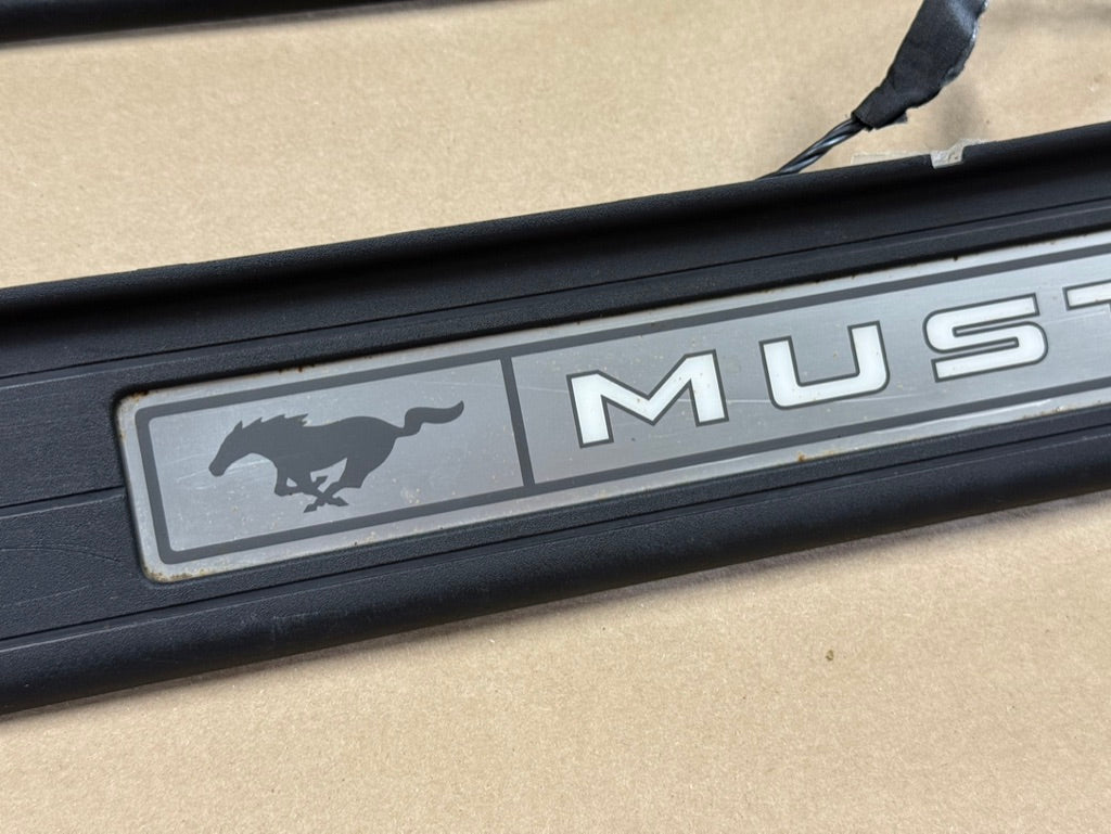 2015-2023 Ford Mustang "My Color" Sill/Scuff Plates Interior Trim Black