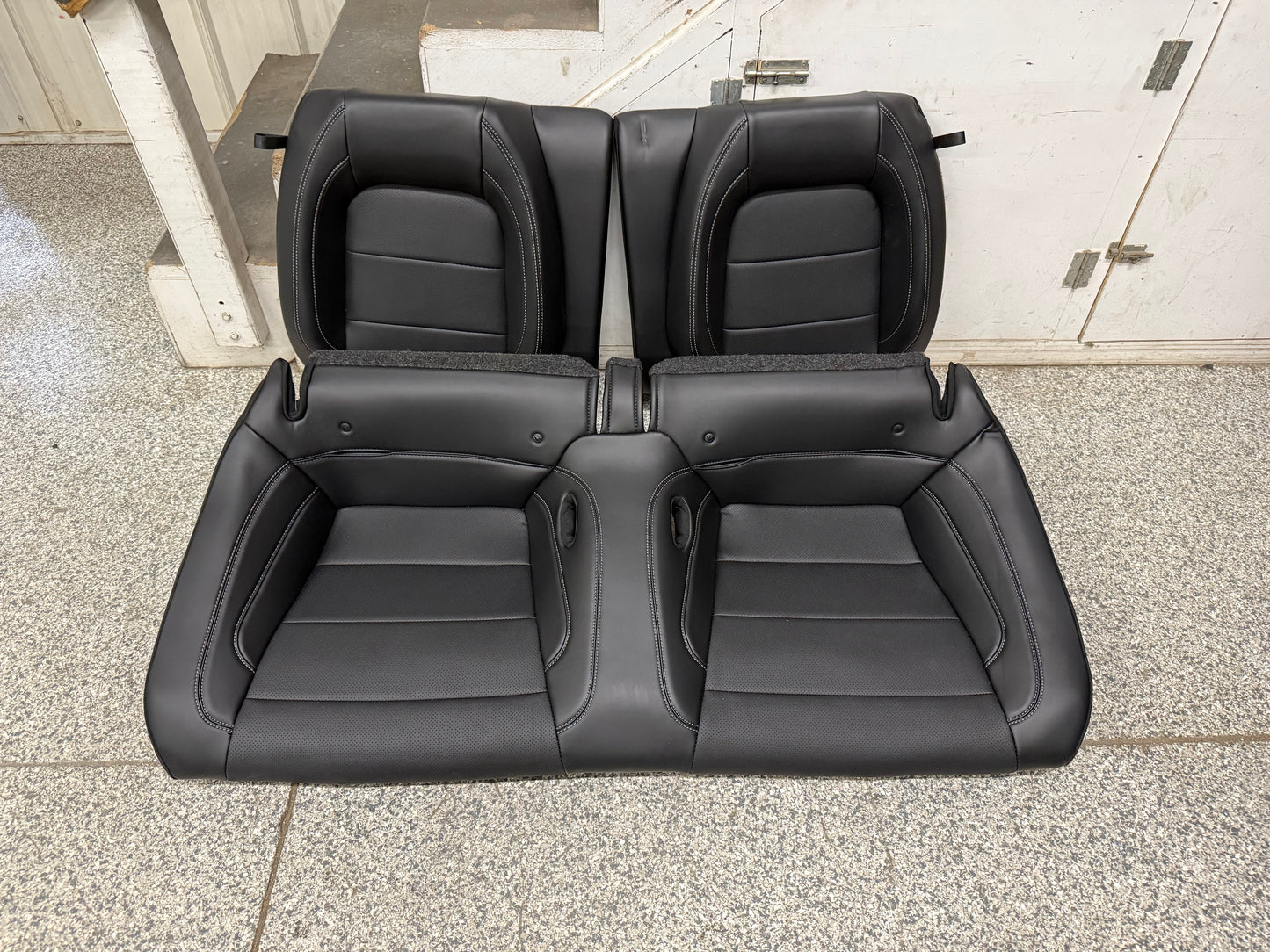 2018-2023 Ford Mustang GT Black Leather Coupe Rear Seats
