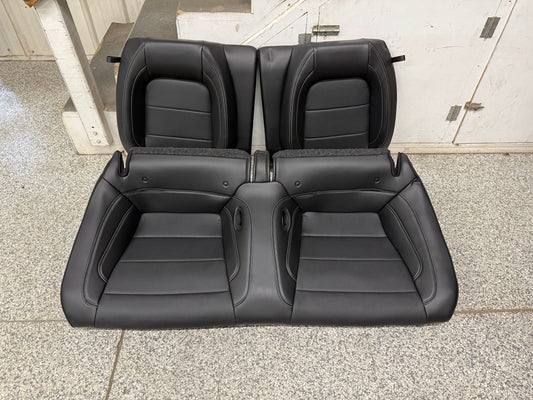 2018-2023 Ford Mustang GT Black Leather Coupe Rear Seats