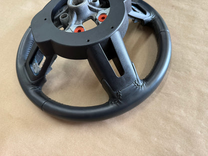 2018-2023 Ford Mustang Bare Leather Steering Wheel Black "Auto"