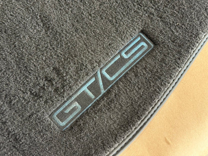 2024-2026 Ford Mustang GT/CS Front Floor Mats Carpet "Blue Stitch"