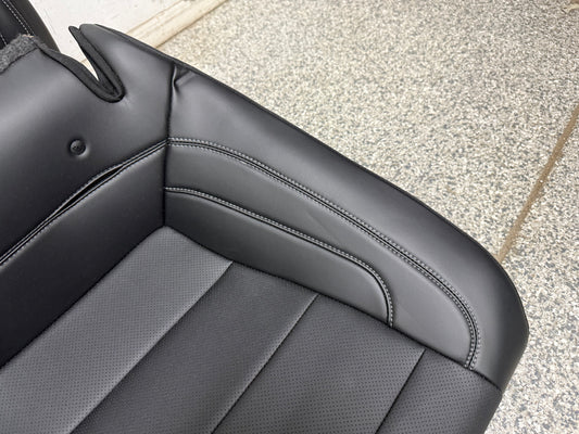 2018-2023 Ford Mustang GT Black Leather Coupe Rear Seats