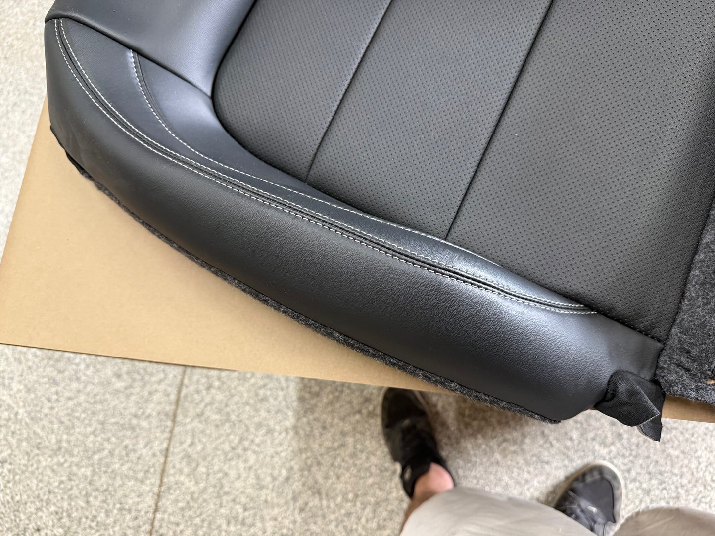 2018-2023 Ford Mustang GT Black Leather Coupe Rear Seat Covers