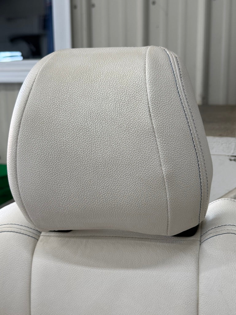 2018-2023 Ford Mustang GT White Aftermarket Leather Coupe Front Rear Power Seats