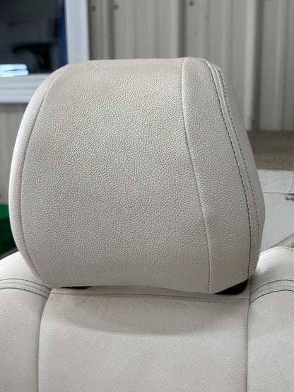 2018-2023 Ford Mustang GT White Aftermarket Leather Coupe Front Rear Power Seats