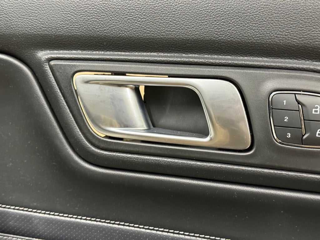 2018-2023 Ford Mustang GT LH Driver Leather Insert Door Panel Grey Stitching