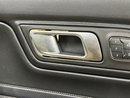 2018-2023 Ford Mustang GT LH Driver Leather Insert Door Panel Grey Stitching