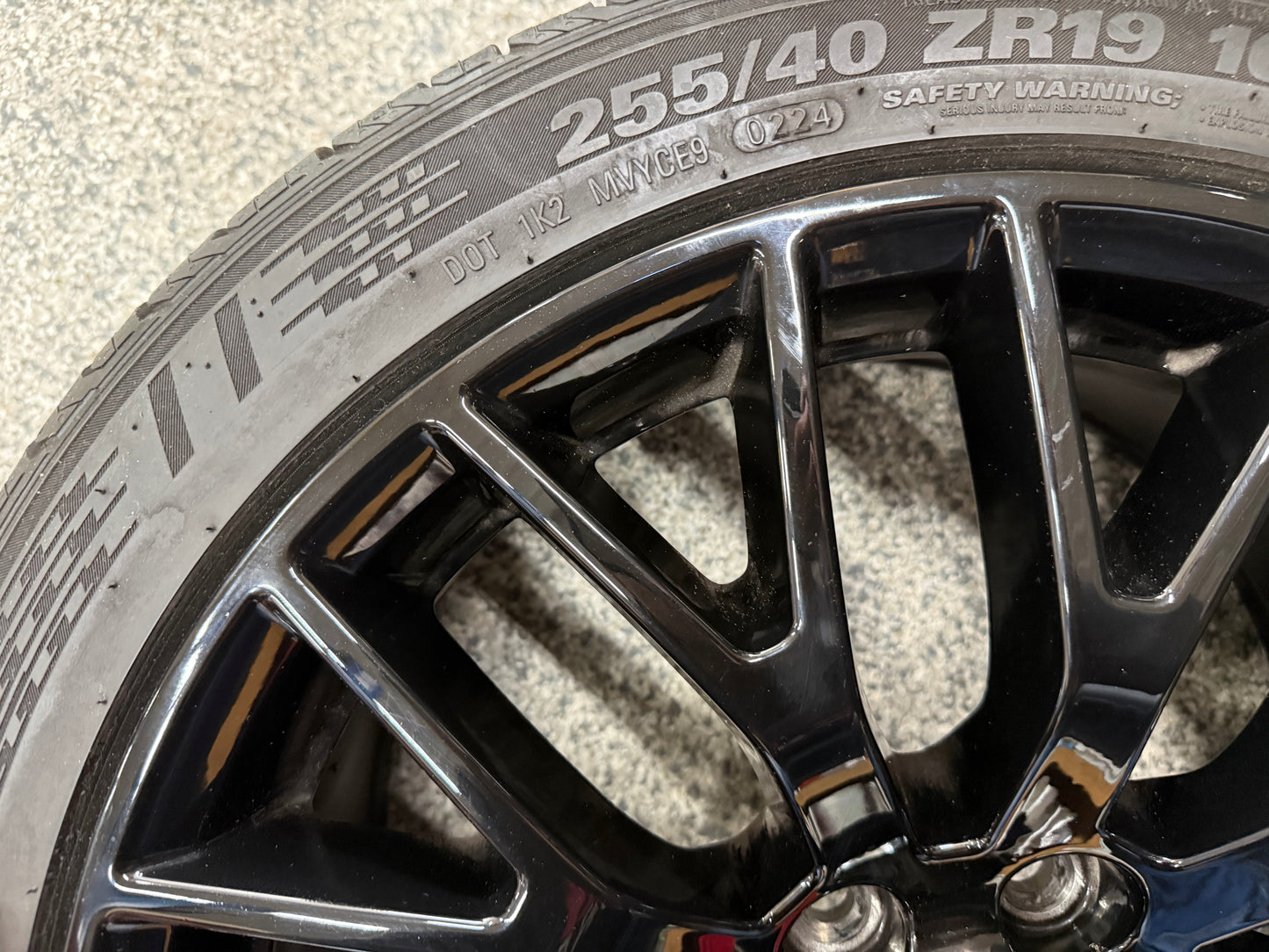 2015-2023 Mustang GT 5.0 19x9" Wheel Rim PP1 Front 255/40/19 Kumho