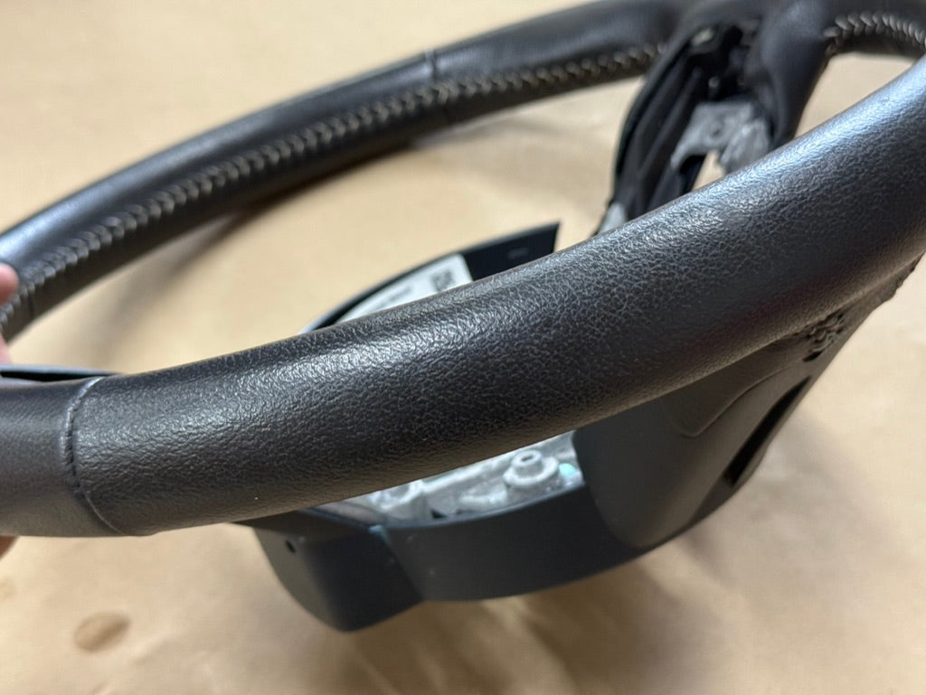 2015 Ford Mustang 50th Anniversary Bare Leather Steering Wheel Black "Auto"