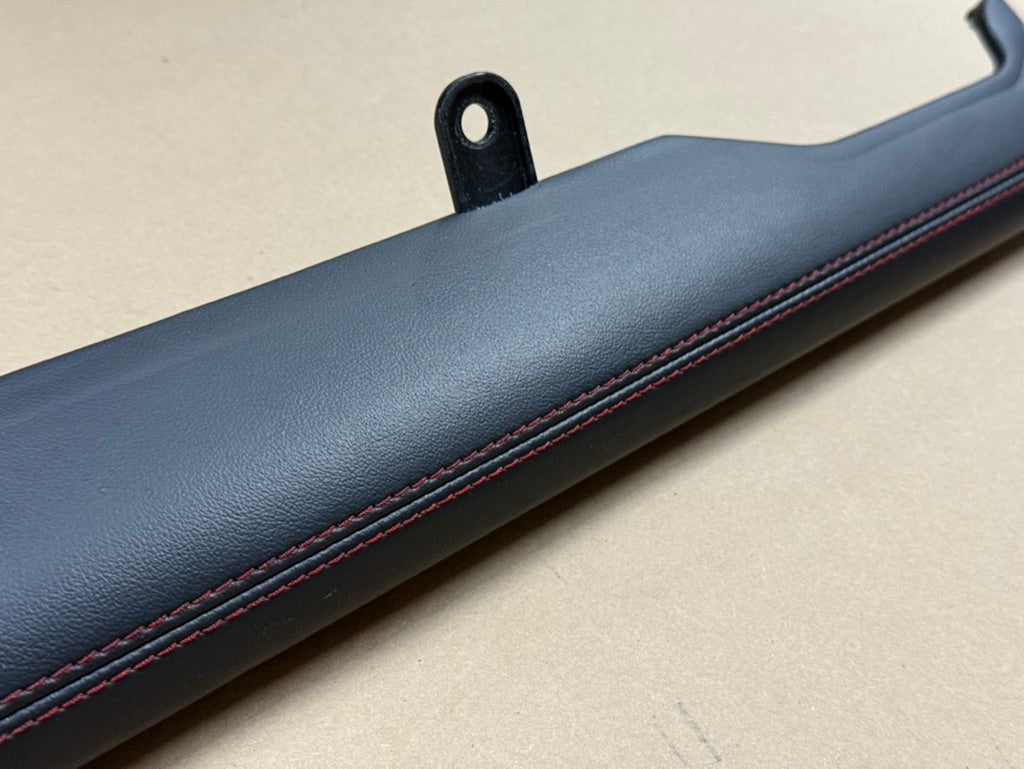 2024-2026 Ford Mustang S650 Dash Trim Leather Pieces RH LH "Red Stitching"
