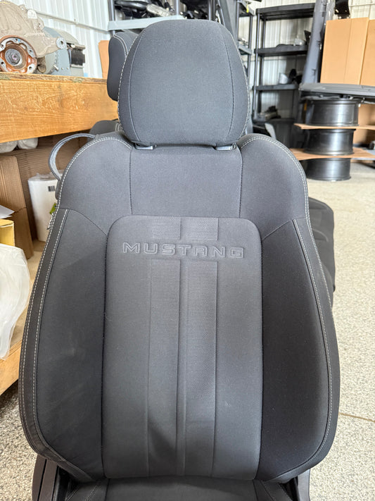 2018-2023 Ford Mustang GT Black Cloth Seats Coupe Front Rear Power Seats