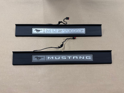 2015-2023 Ford Mustang "My Color" Sill/Scuff Plates Interior Trim Black