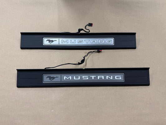 2015-2023 Ford Mustang "My Color" Sill/Scuff Plates Interior Trim Black