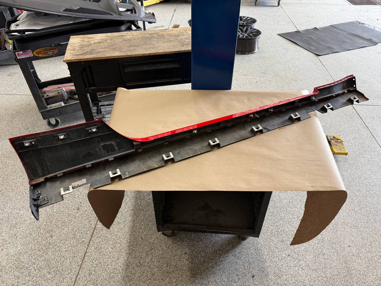 2015-2023 Mustang GT V6 LH Side Skirt Molding Driver Side "Race Red"