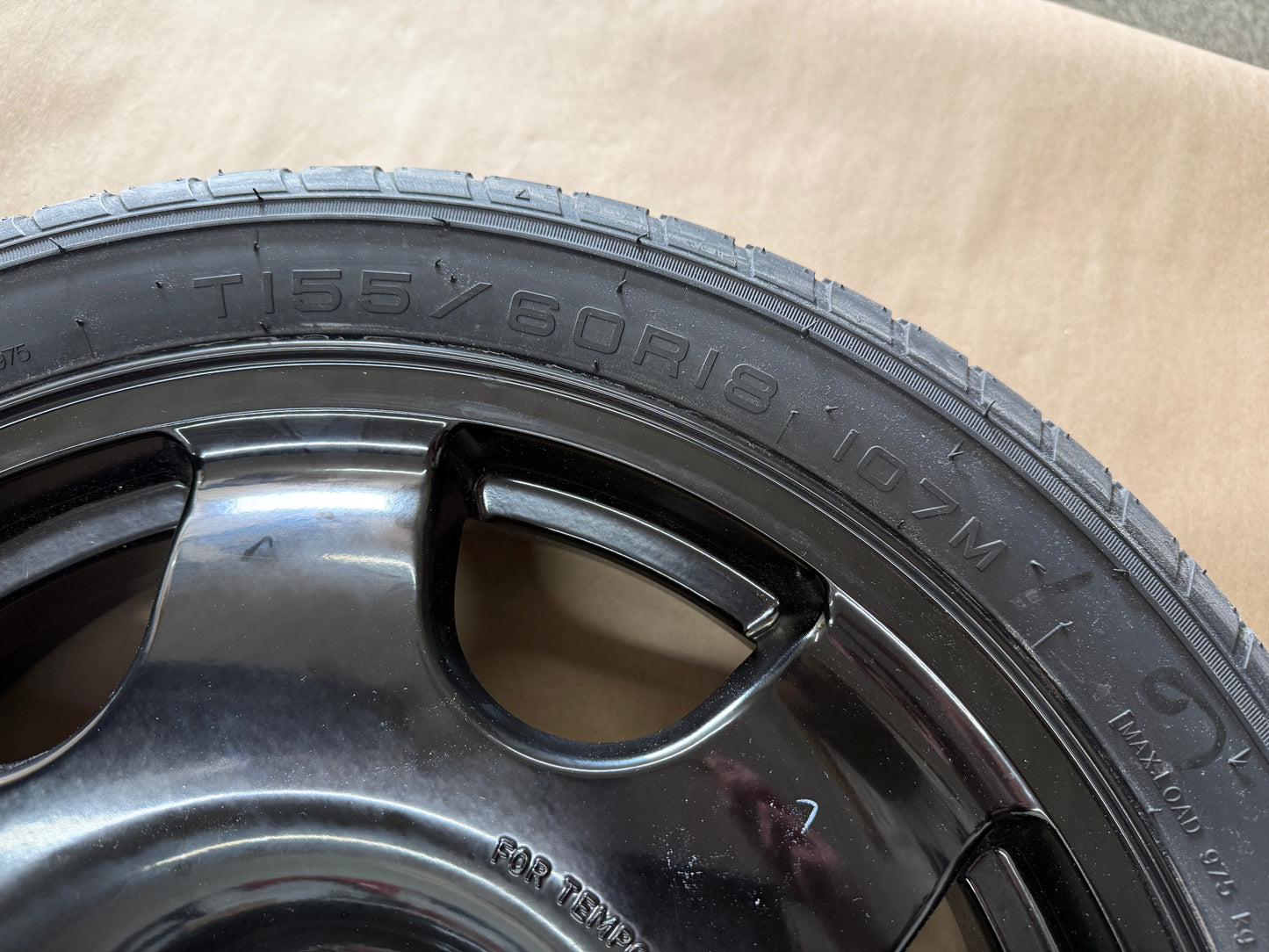 2015-2026 Ford Mustang GT Spare Tire 155/60/18 "Black"