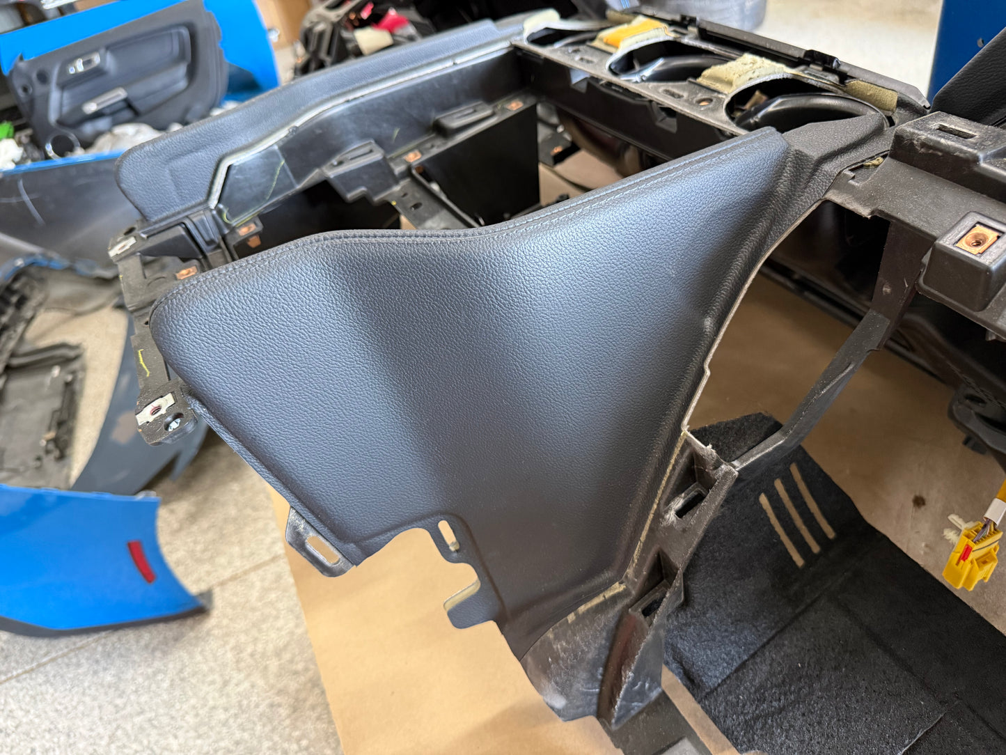2018-2023 Ford Mustang GT 5.0 Leather Dash Pad Frame "Blue Stitch"