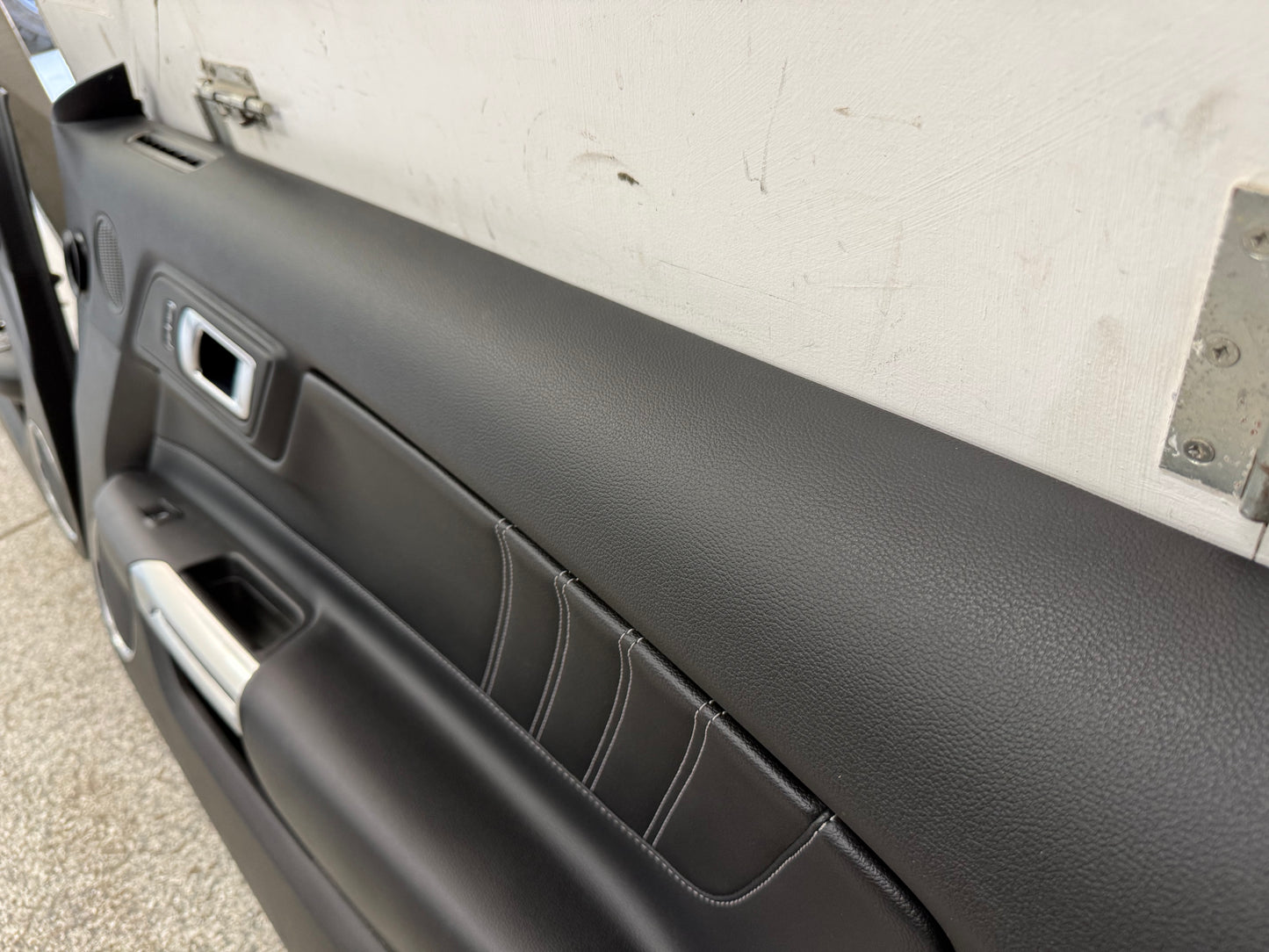2018-2023 Mustang GT V6 EcoBoost LH RH Premium Leather Insert Door Panels Pair