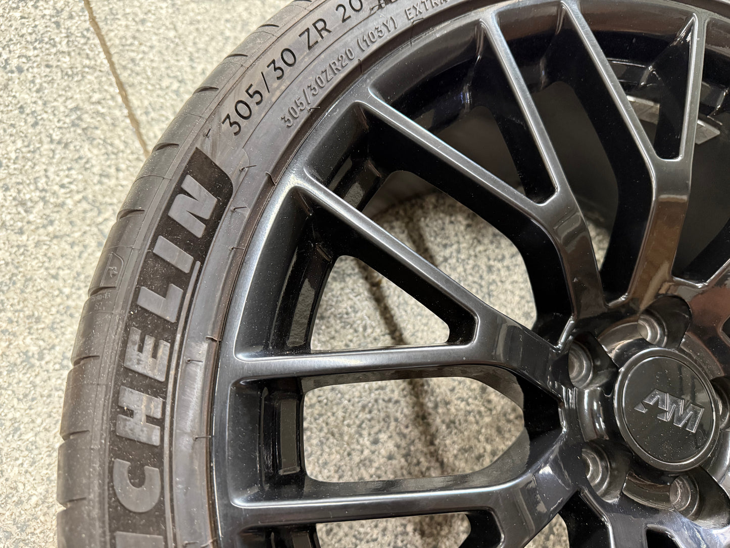 2015-2023 Ford Mustang GT 20x10" Wheel Rim PP1 305/30/20 Michelin AM Replica
