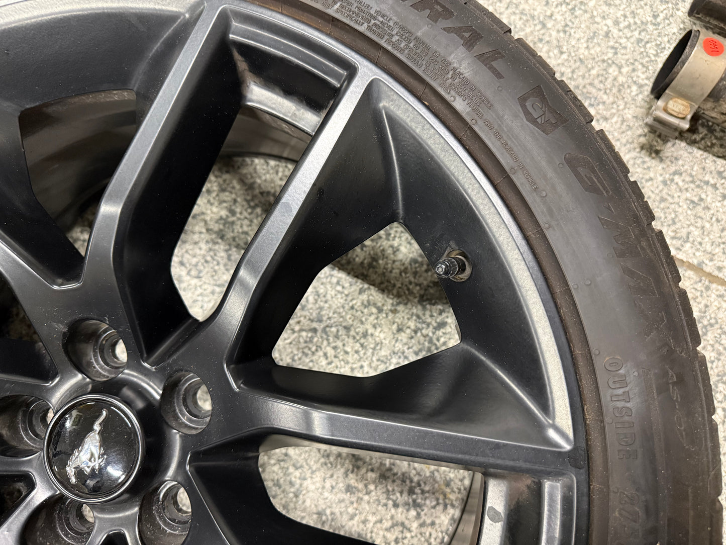 2015-2023 Ford Mustang GT Black Wheel Rim 20x9" General G Max 275/35/20