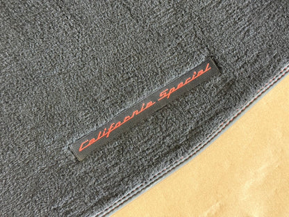 2015-2023 Ford Mustang GT/CS Black Front Floor Mats Carpet "Red Stitch"