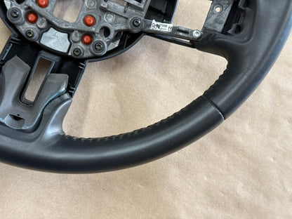 2018-2023 Ford Mustang Bare Leather Steering Wheel Black "Auto"