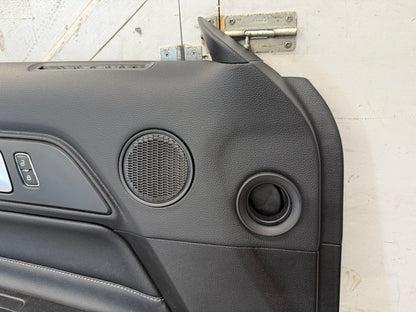 2018-2023 Ford Mustang GT LH Driver Leather Insert Door Panel Grey Stitching
