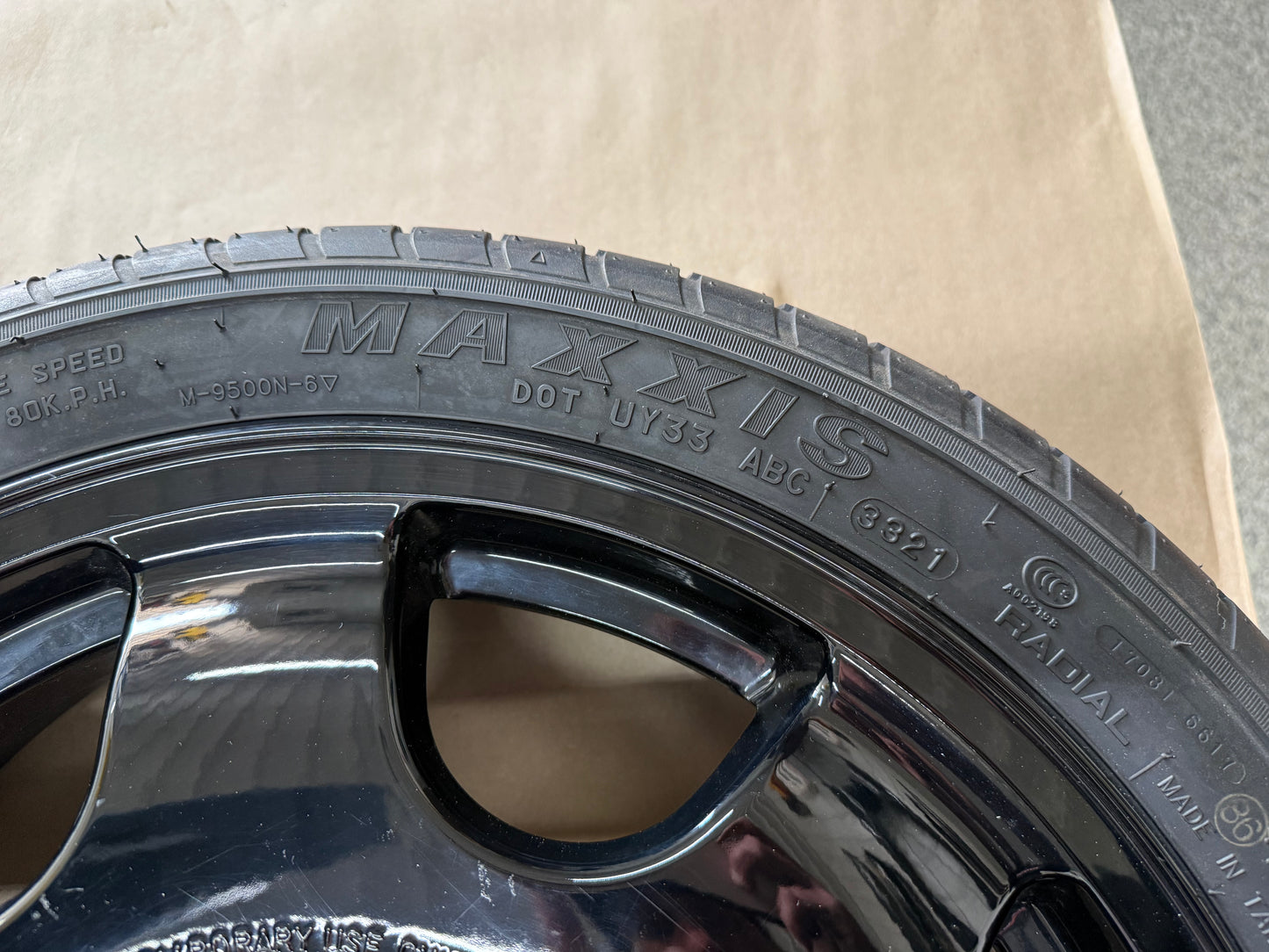 2015-2026 Ford Mustang GT Spare Tire 155/60/18 "Black"