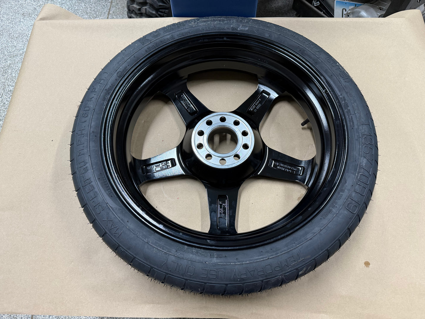 2015-2026 Ford Mustang GT Modern Spare Spare Tire 135/70/19 "Black"