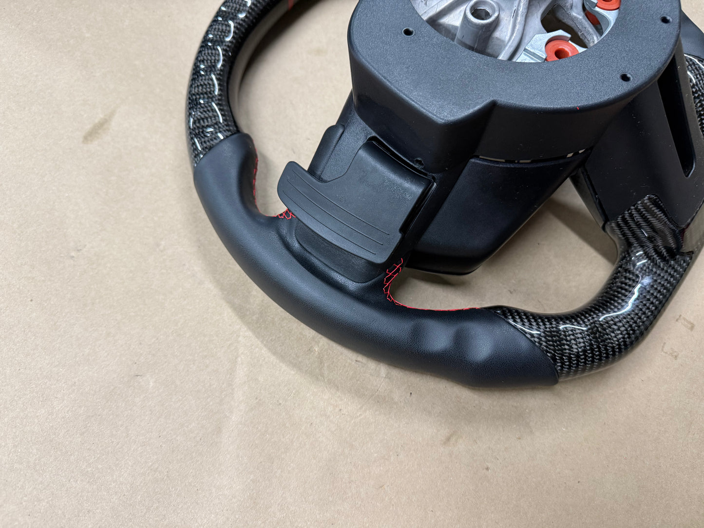 2018-2023 Ford Mustang GT Leather/Carbon Fiber Steering Wheel "Automatic"