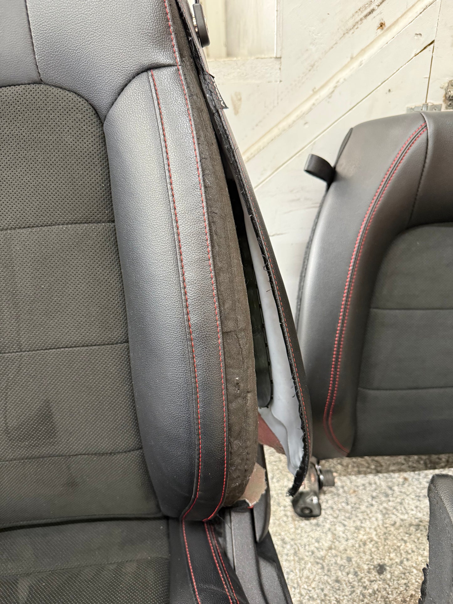 2018-2023 Ford Mustang GT California Special Front Rear Seats Black Red Stitch