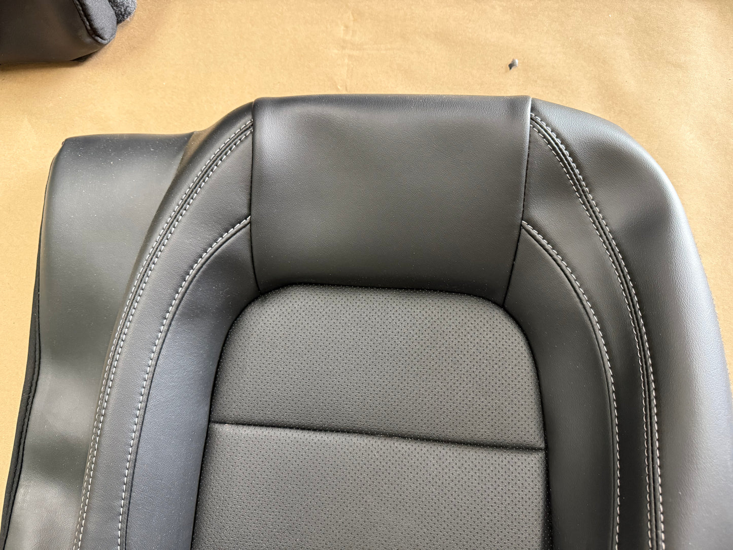 2018-2023 Ford Mustang GT Black Leather Coupe Rear Seat Covers