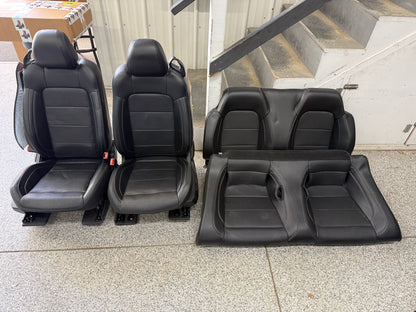 2018-2023 Ford Mustang GT Black Leather Front Rear Power Seats Heat Cooled Vert