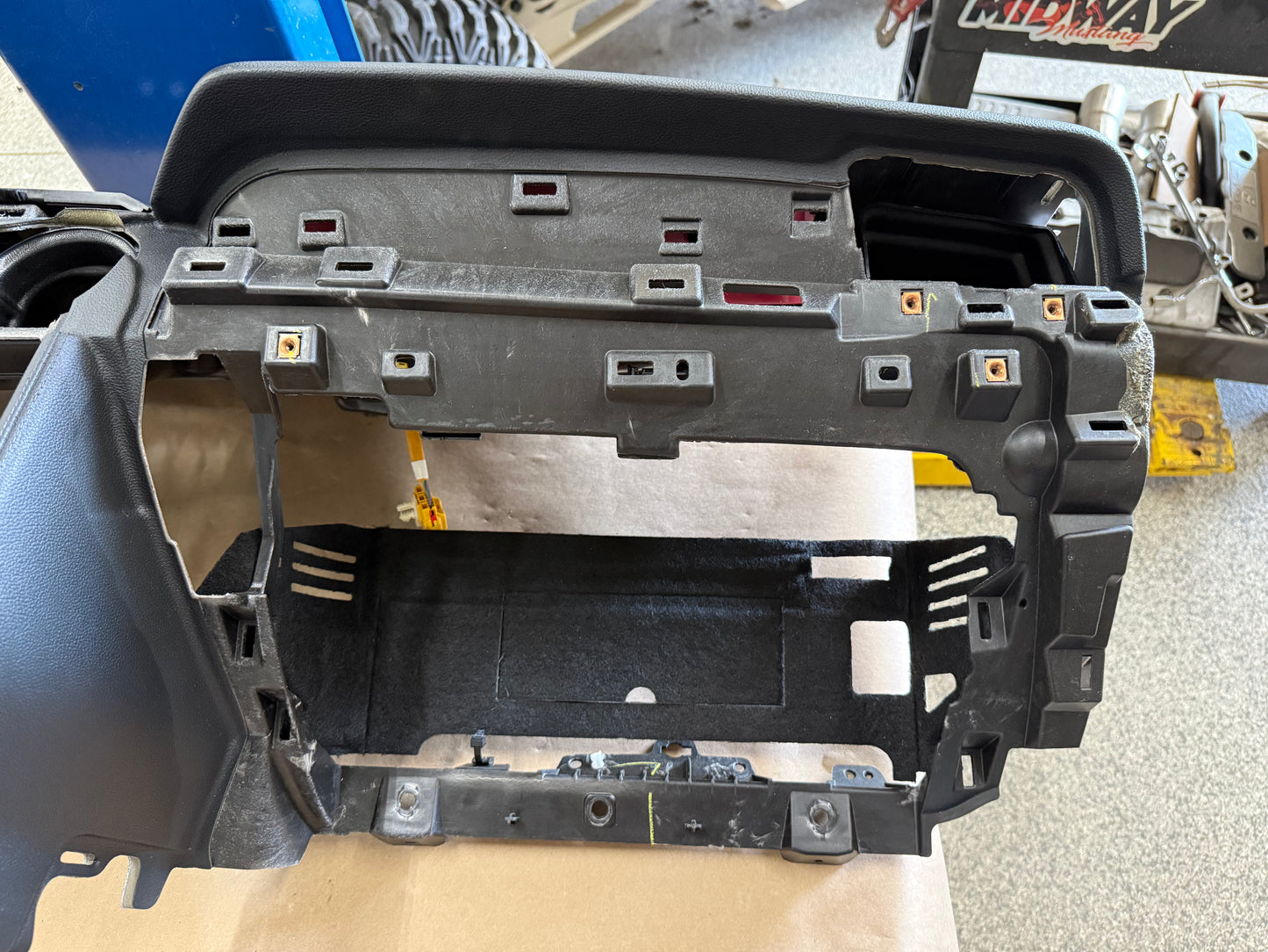 2018-2023 Ford Mustang GT 5.0 Leather Dash Pad Frame "Red Stitch"