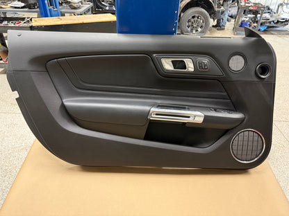 2018-2023 Ford Mustang GT LH Driver Leather Insert Door Panel Grey Stitching