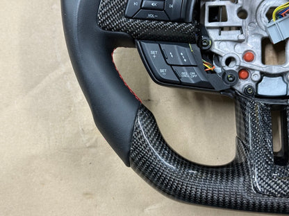 2018-2023 Ford Mustang GT Leather/Carbon Fiber Steering Wheel "Automatic"