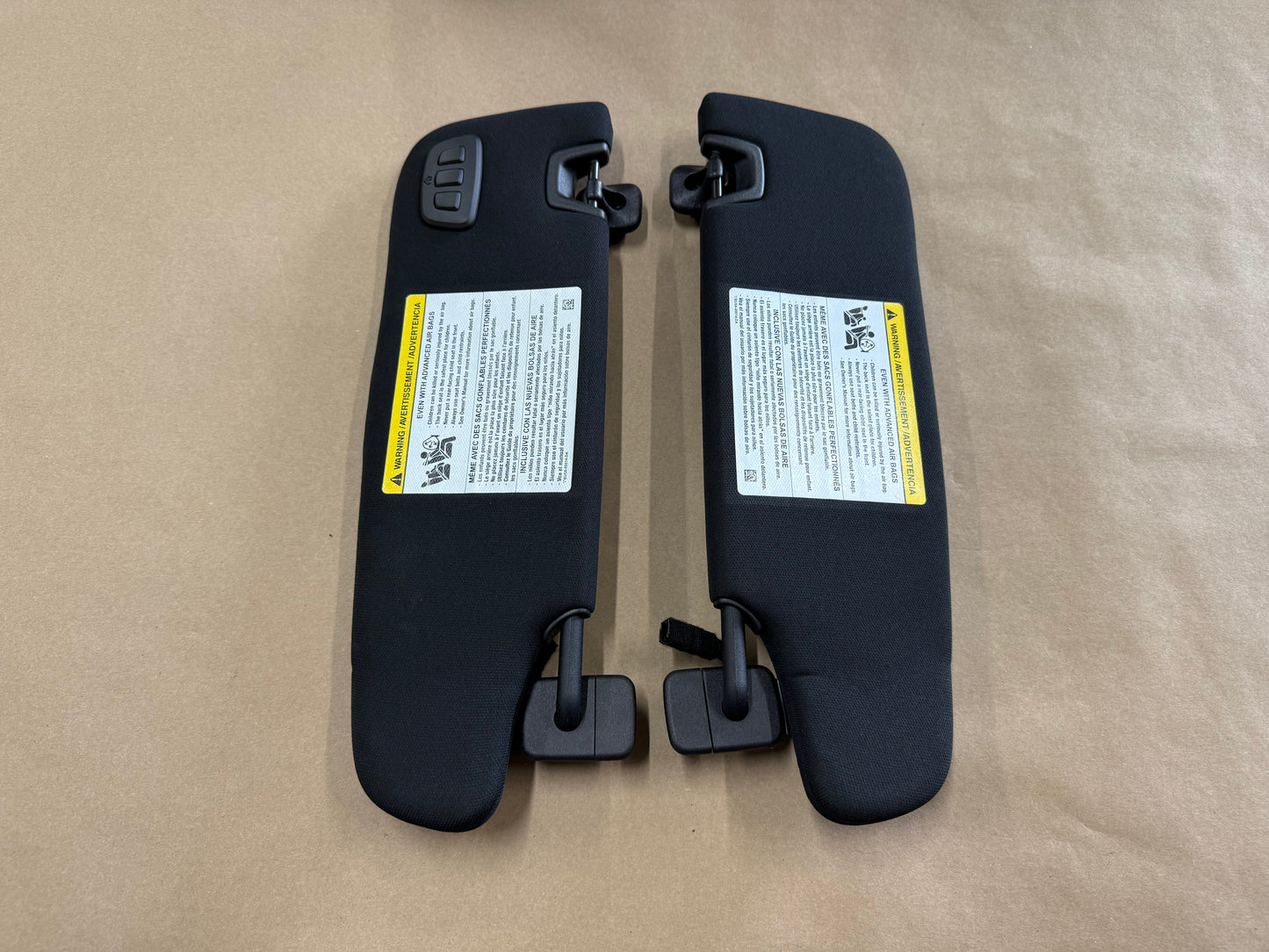 2015-2023 Ford Mustang Coupe Sun Visors Pair "Home Link"