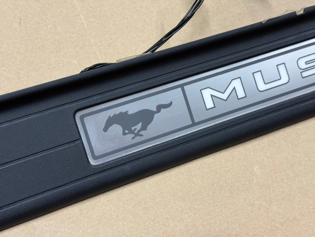 2015-2023 Ford Mustang "My Color" Scuff Plates Interior Trim Black