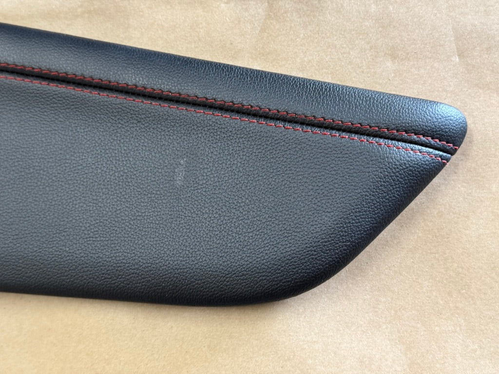 2018-2023 Mustang GT Center Console Top Interior Trim Pieces Leather Red Stitch