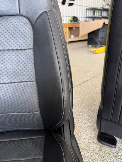 2018-2023 Ford Mustang GT Black Leather Convertible Front & Rear Seats