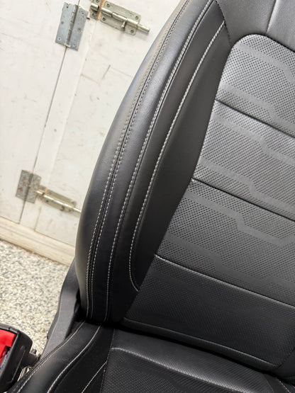 2018-2023 Ford Mustang GT Black Leather Convertible Front & Rear Seats