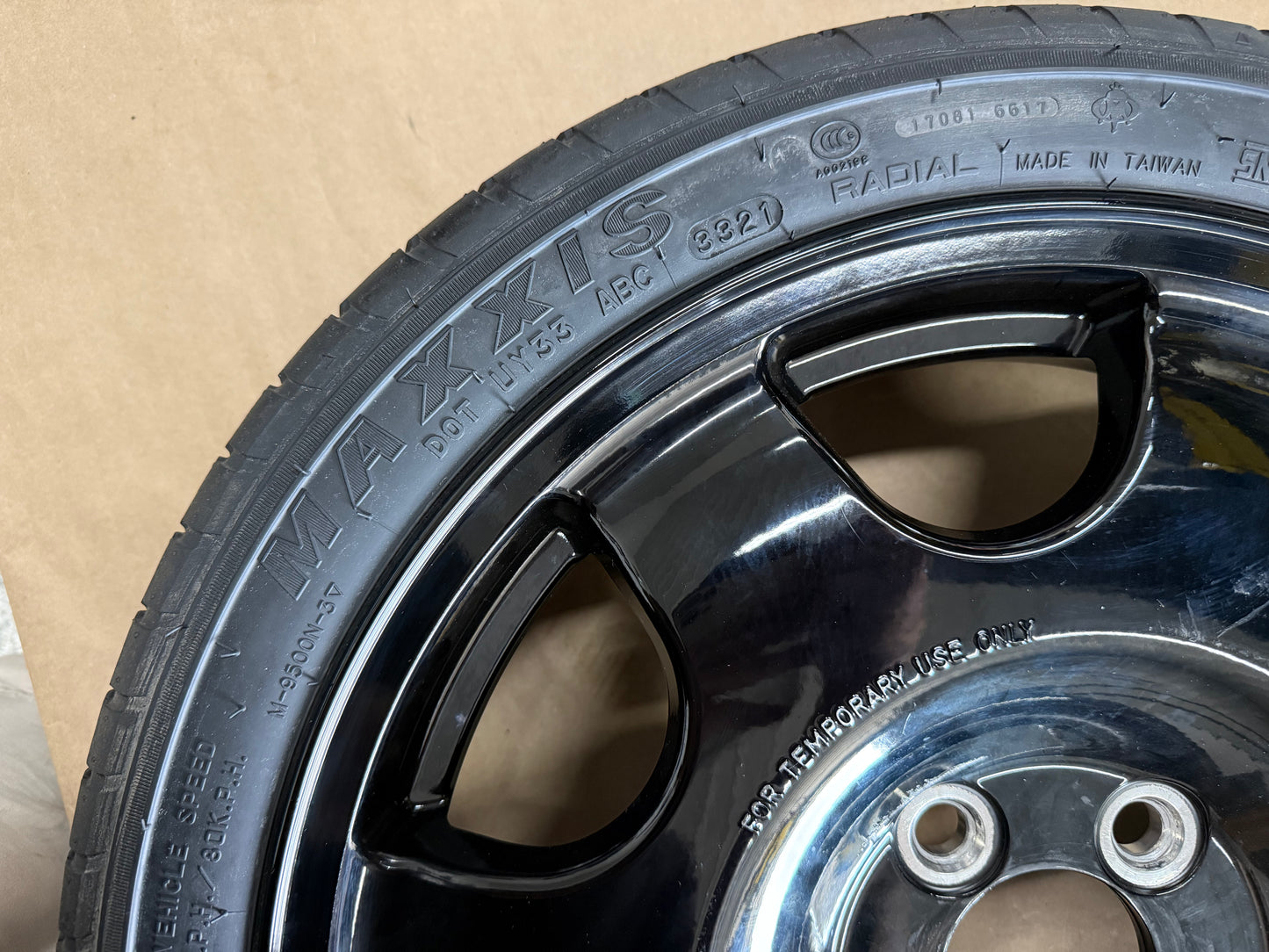 2015-2026 Ford Mustang GT Spare Tire 155/60/18 "Black"