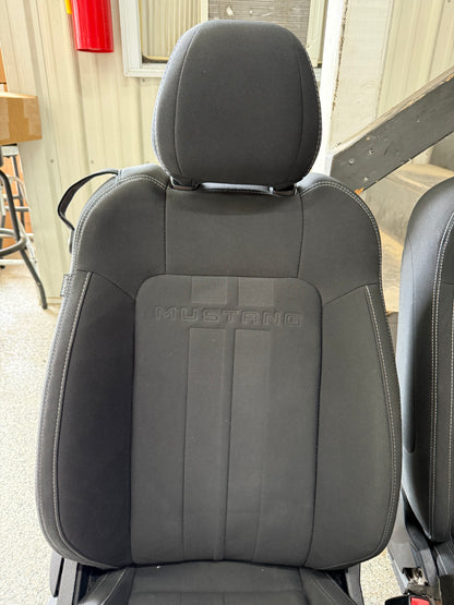 2018-2023 Ford Mustang GT Black Cloth Seats Coupe Front Rear Power Seats