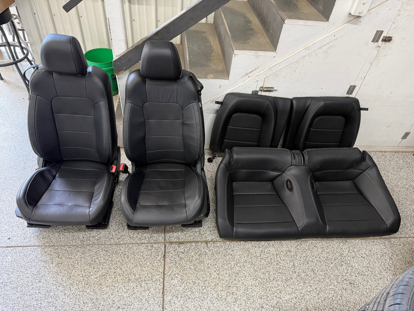 2015-2017 Ford Mustang GT Premium Leather Front Rear Seats Black Heated/Cooled