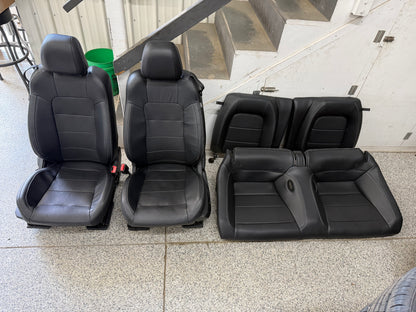 2015-2017 Ford Mustang GT Premium Leather Front Rear Seats Black Heated/Cooled